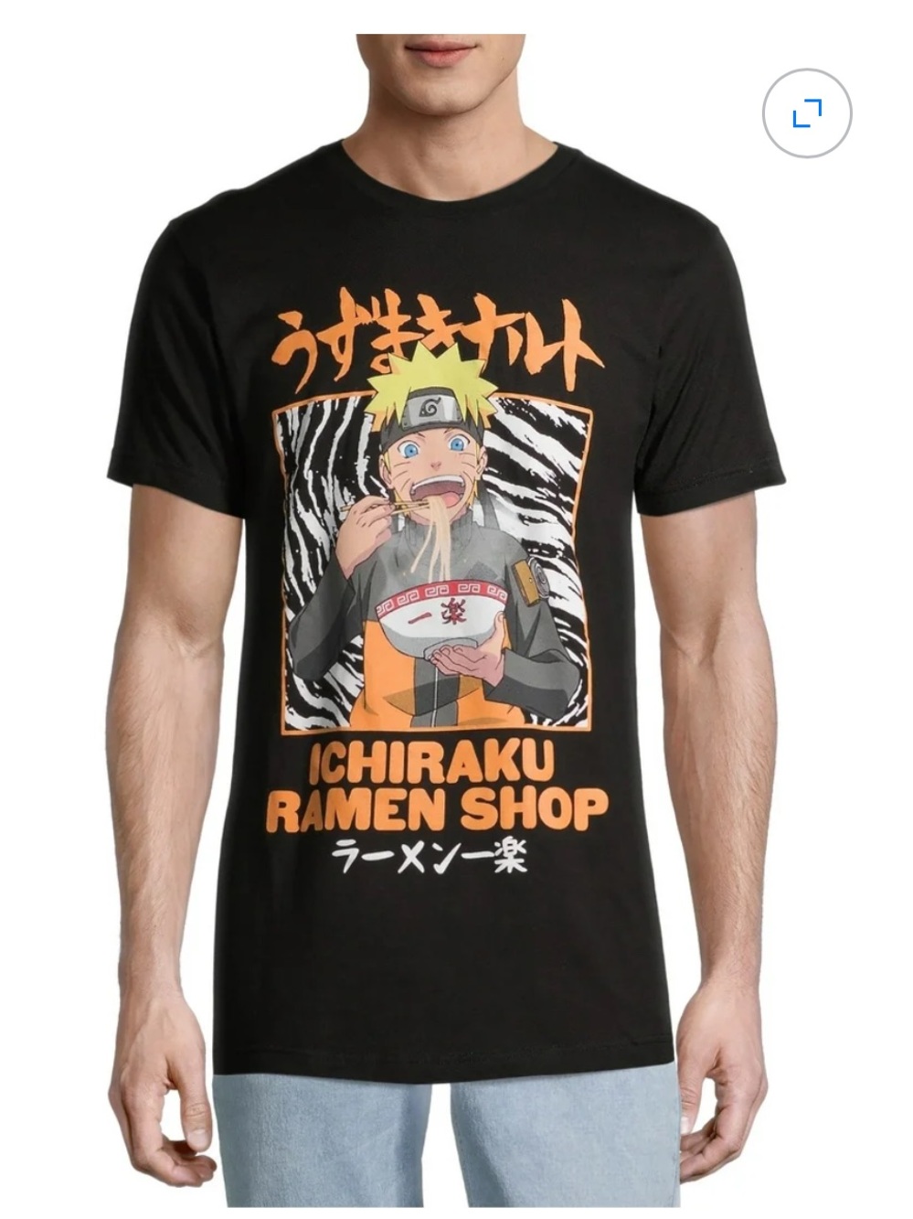 Black Naruto Ichiraku Ramen Shop Graphic Tee